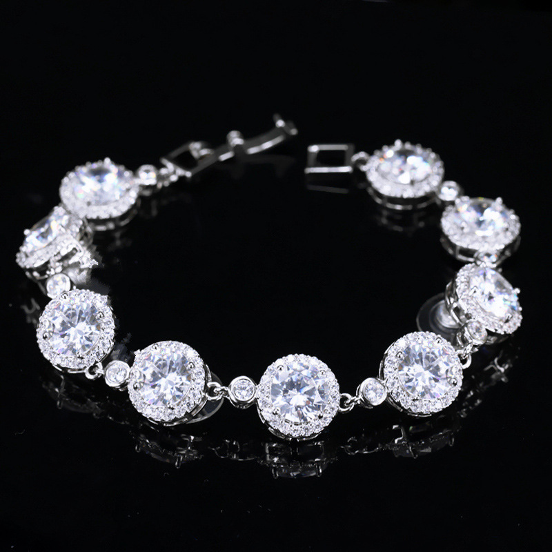 Title 2, Bracelet rond concentrique tendance en zircon p...