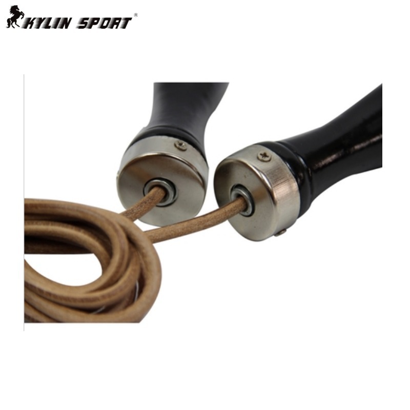 Factory wholesale bearing cowhide jump rope fitness anti-winding pattern competitive rope sports fitness