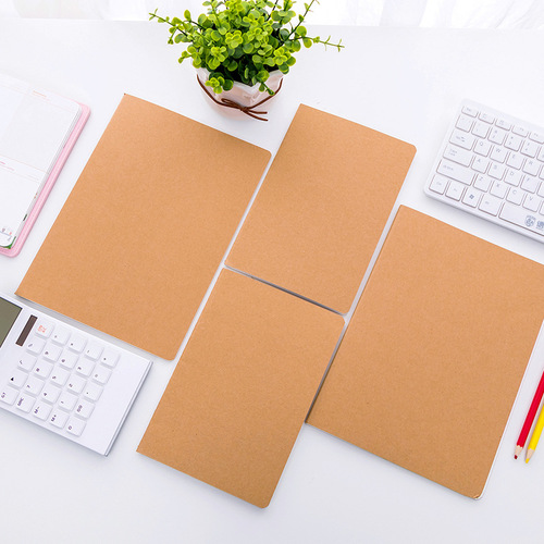 Creative student stationery simple kraft paper soft surface copy notebook 16K grid notebook A5/B5/A4 lined notebook