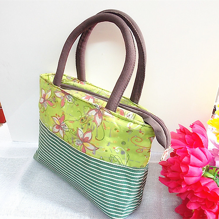 Artistic fresh canvas shopping zipper handbag adult women's fashion shopping printing women's handbag