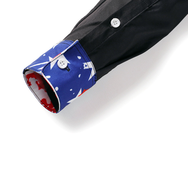 Big Size Shirt New Flag 3D Printed Long Sleeve Shirt Loose Top