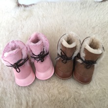 新款羊毛一體寶寶鞋子0-1歲軟底防滑學步鞋冬防掉嬰兒棉鞋