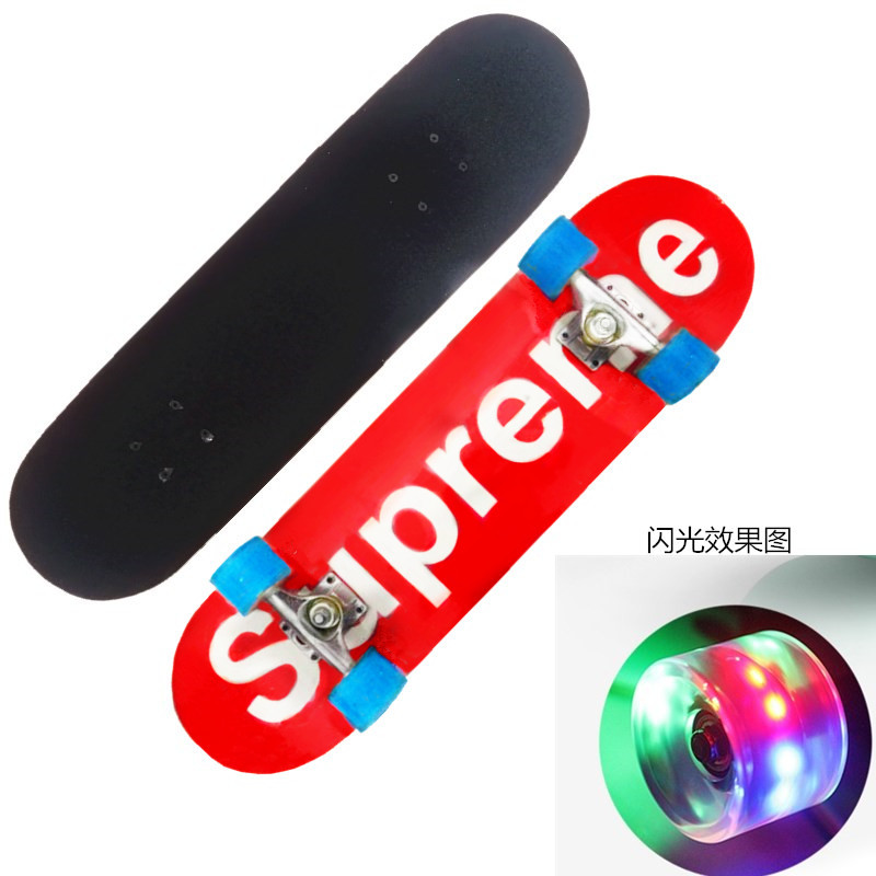 廠家批發滑板車耐磨防滑雙翹四輪滑板刷街初學者兒童成人壹件代發