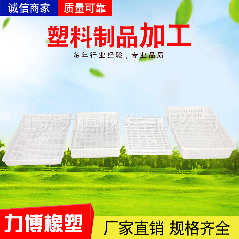 镂空冷冻盘 塑料周转筐镂空浅盘 海鲜盘鱼盘肉盘草莓蓝莓水果框|ms