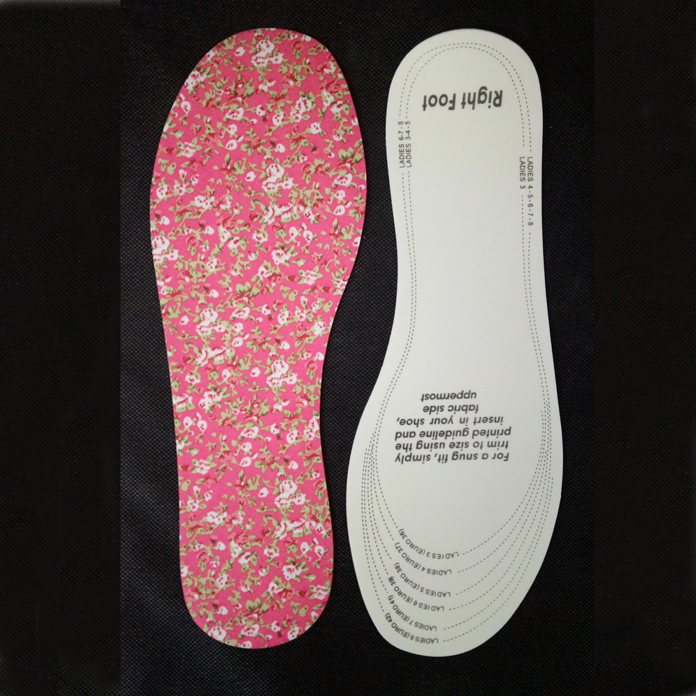 乳胶碎花棉布鞋垫 二