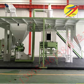 加工颗粒鸡饲料用的成套设备 卧式环模饲料颗粒机生产线 价格图片