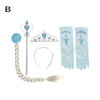 Wig, gloves, magic wand, set, “Frozen”, 4 piece set, with snowflakes