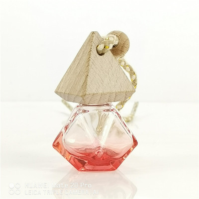 Car perfume Pendant Car Perfume bottle Aromatherapy Pyramid lid Diamond Polygon bottle goods in stock