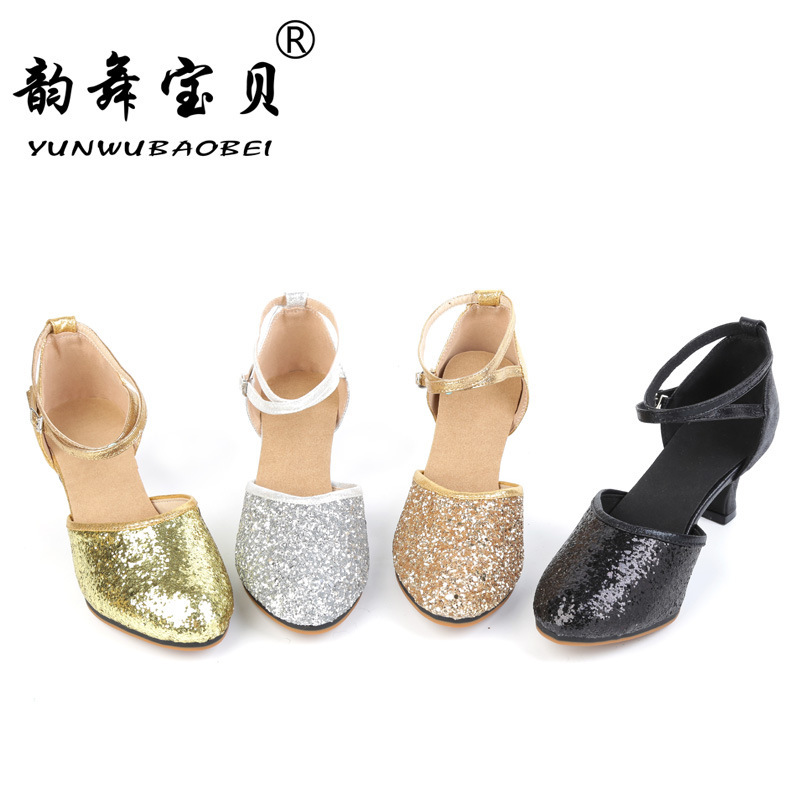 Adult Women's Latin Shoes, Square Dance Shoes, Dance Shoes, Ballroom Dance Shoes, Mid-Heel High-Heeled Women's Shoes, Comfortable Low-Heel Party Shoes