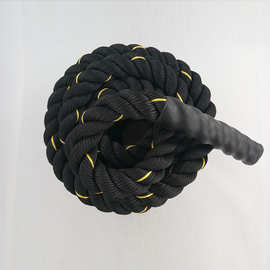 厂家定制黑色白色健身绳 体能训练绳格斗训练体型健美多用途麻绳