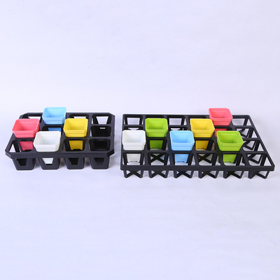 厂家直销格子架环保塑料花盆 12孔24孔加厚塑料多肉栽培架 批发|ru