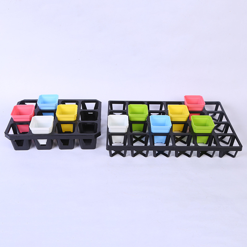 厂家直销格子架环保塑料花盆 12孔24孔加厚塑料多肉栽培架 批发|ru