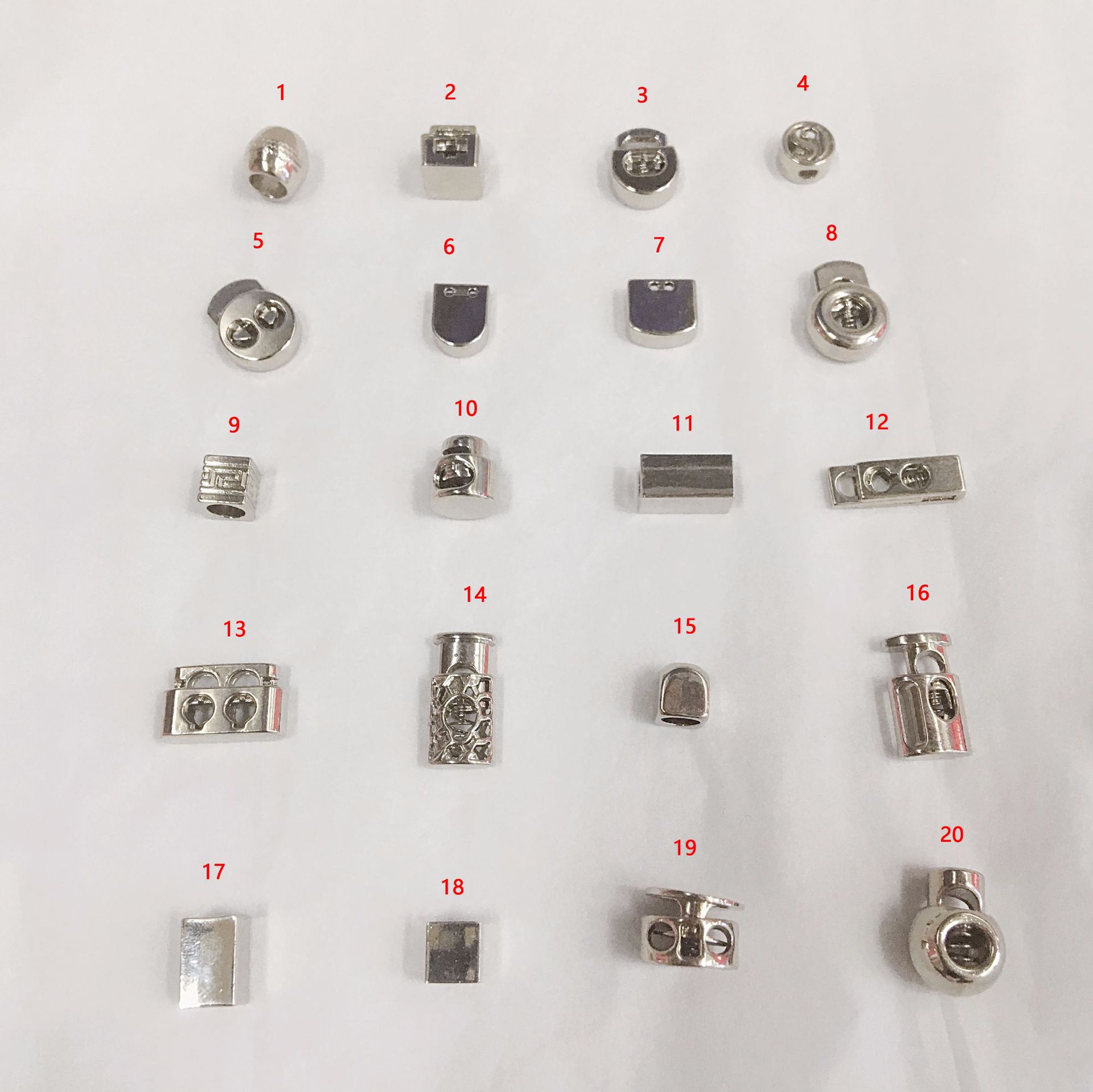 现货挂镀挂白金属吊钟 弹簧扣箱包diy合金吊钟止绳锁扣拉线衣帽