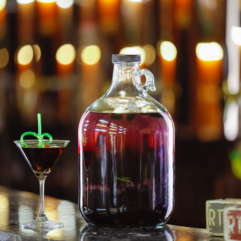 透明家用酿酒泡酒玻璃瓶发酵素葡萄酒装酒容器红酒瓶空瓶密封罐