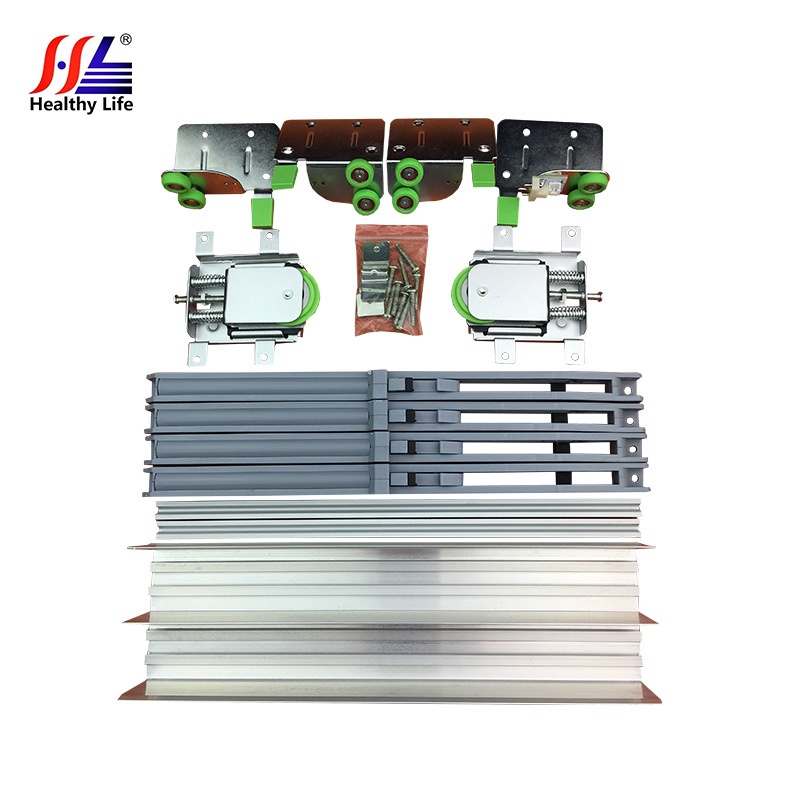 五金带阻尼内趟门装置 可调外挂衣柜趟门配件 带阻尼内趟门装置