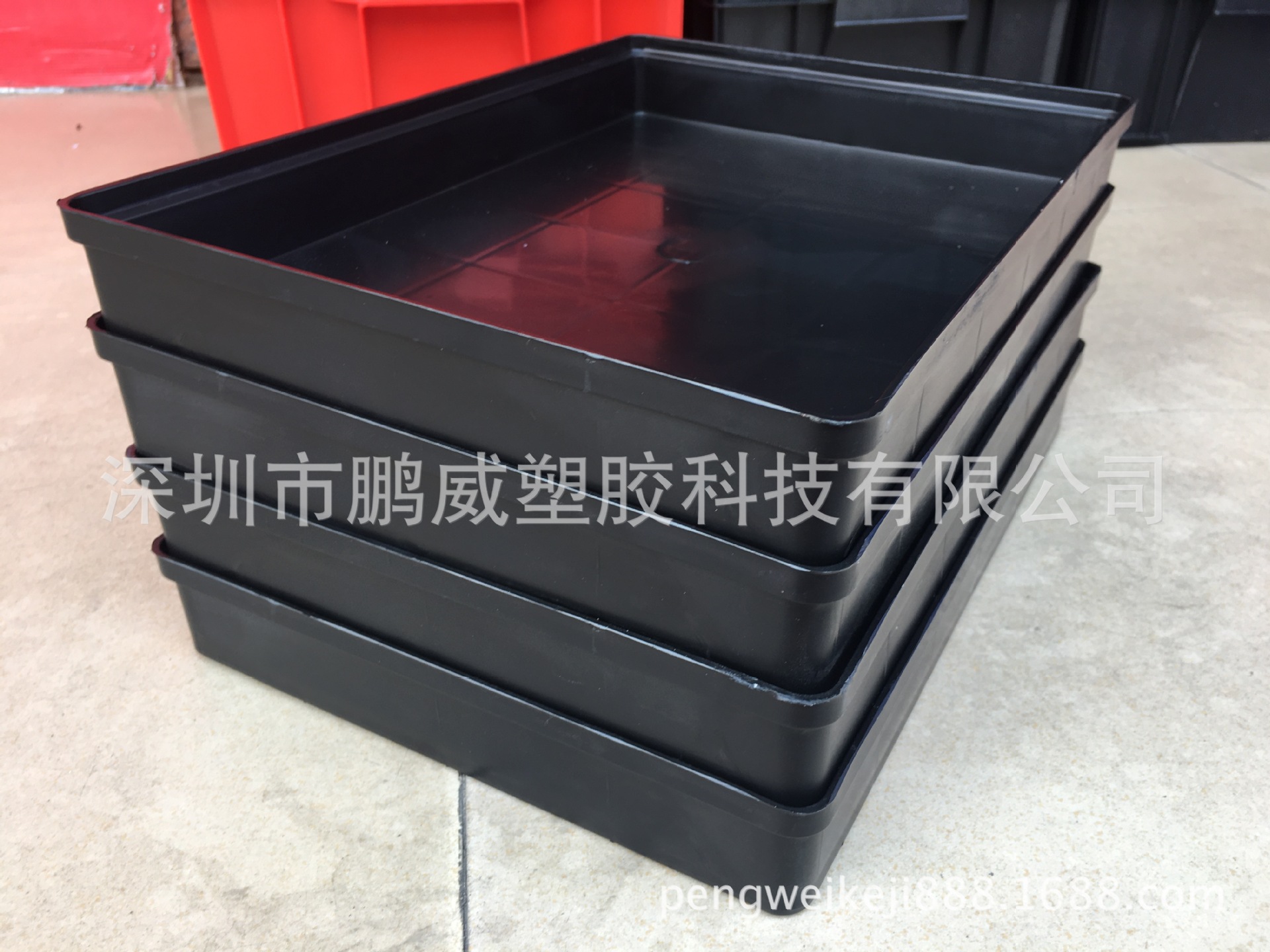 供应深圳观澜4#防静电方盘 电子车间通用防静电托盘 黑色静电方盘