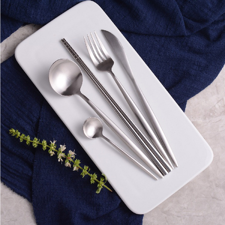 Manufactor 304 Stainless steel knife Fork spoon Western Three-piece Suite Portugal Coffee spoon gift suit European style tableware