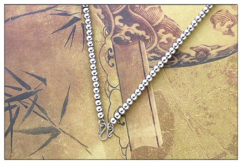 Ethnic style Guan Yu Guanyin Buddha pendant Thai amulet pendant with chain round bead titanium steel necklace for men and women Buddhist beads chain