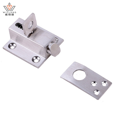 威特朗实心不锈钢自动插销 悬挂窗自关门栓 弹簧方型飞机插销批发