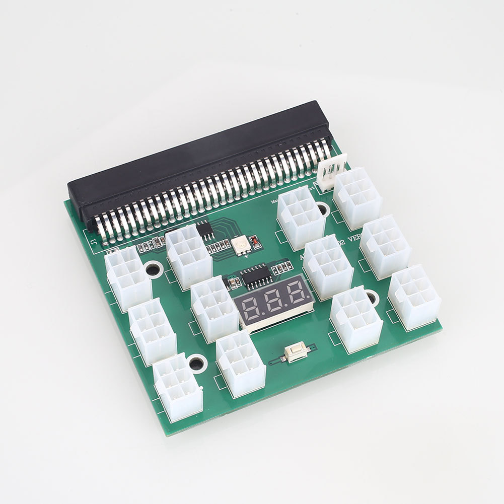 DPS-1200FB 服务器电源转换板 1600W 12个6P 按键版