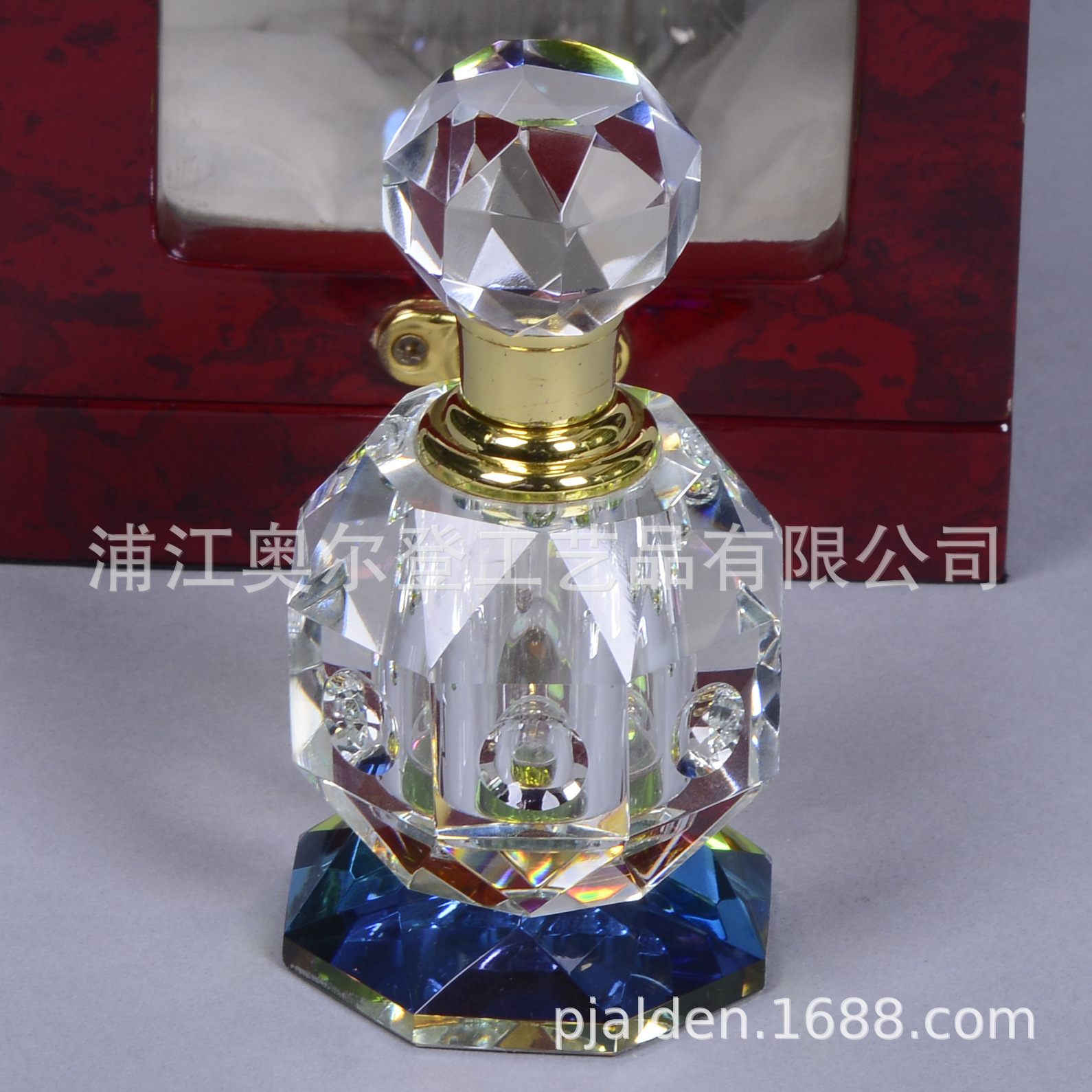zakka essential oil wooden box, transparent glass wooden box, display wooden box processing and customization, baked paint square packaging box customization detail image 4