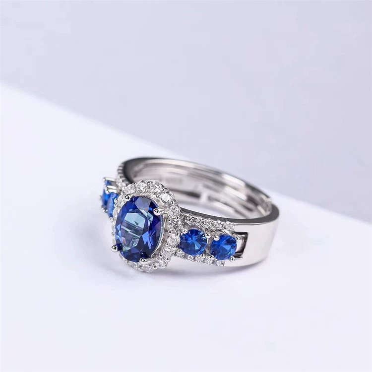 Съемные модные украшения, инкрустация камнем нефрит, кольцо с камнем, серебро 925, образец.
