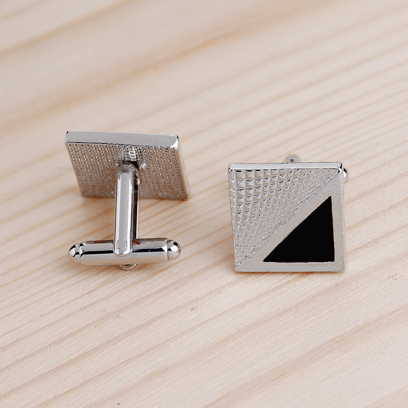 New Simple Fashion Twill Plaid Cufflinks display picture 6