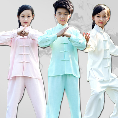 Kids Martial Arts Wear 2020 Spring new pattern boy Taiji boxing Uniforms child group Kungfu Online stage Costume