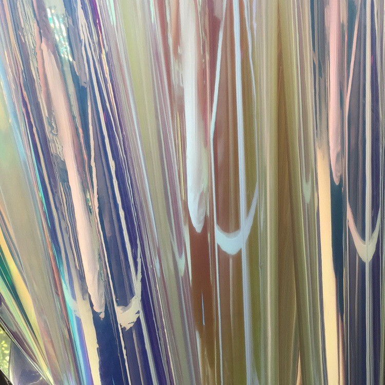 厂家直销 PVC彩虹膜 彩色反光膜 透明TPU幻彩膜PVC七彩炫彩膜