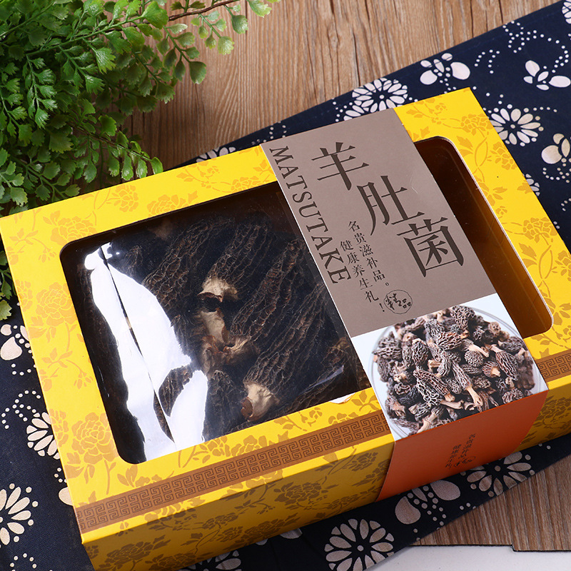 产地直批剪柄羊肚菌 精致礼盒100g珍贵山货一件代发 食用菌|ru