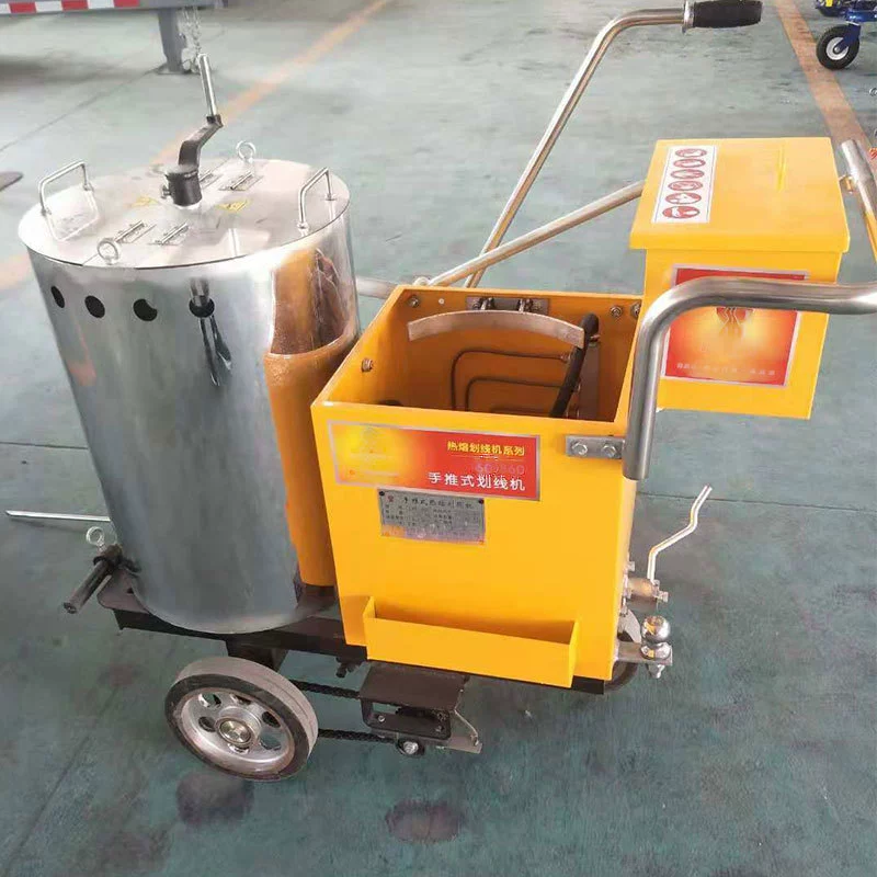 Маркировочная тележка муниципальной дороги ручной толчок горячего расплава маркировочная машина производитель Зебра пересечения маркировочная машина цена отличная.