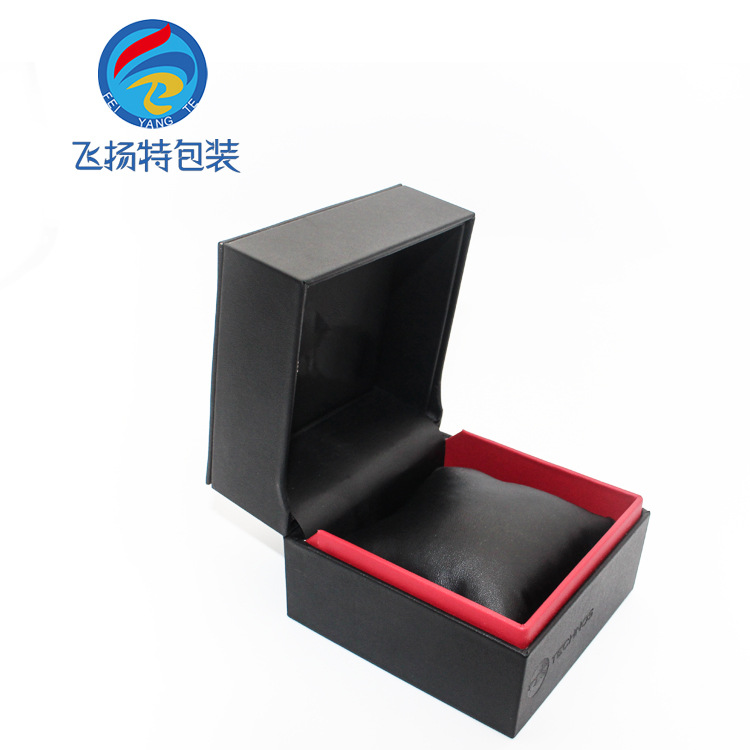 厂家定做高档皮革塑胶手表盒 撞色礼品包装盒首饰盒定做logo