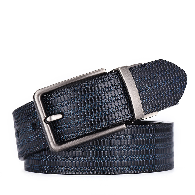 Men's Genuine Leather Belt With Rotating Buckle For Men_voghion.com