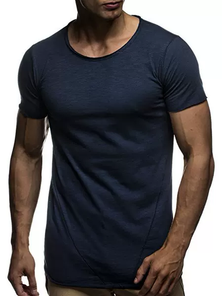 New Men's Casual Fashion Patchwork T-Shirt Men's Summer Casual Sports Short-Sleeved T-Shirt