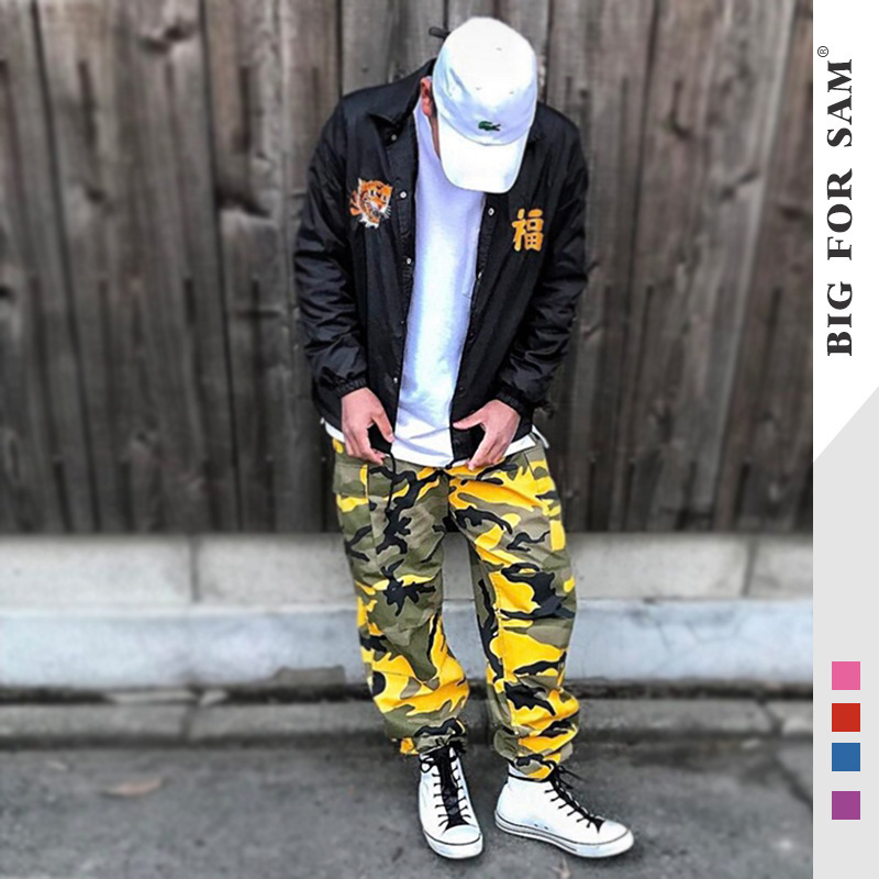 European and American fashion brand men's pants men's sports trousers military pants multi-pocket camouflage overalls hip-hop casual pants men's