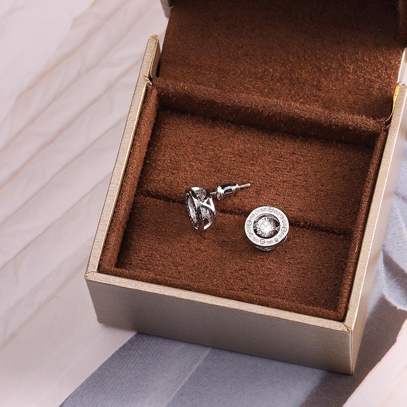 广州饰品批发锆石耳钉 女 日韩国气质个性耳坠耳环镀金耳饰品