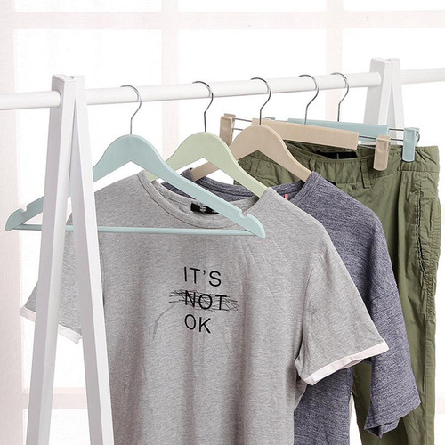 B210 household plastic strong trouser clip telescopic adult trousers hanger clip plain multifunctional trouser rack