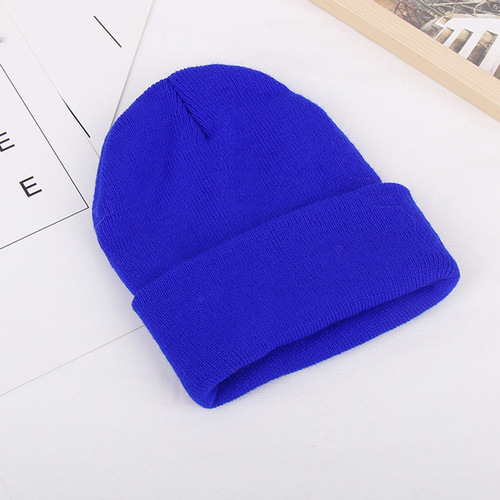 Minimalist solid color light board knitted yarn hat for men and women, couple fashion beanie hat, winter warm hat