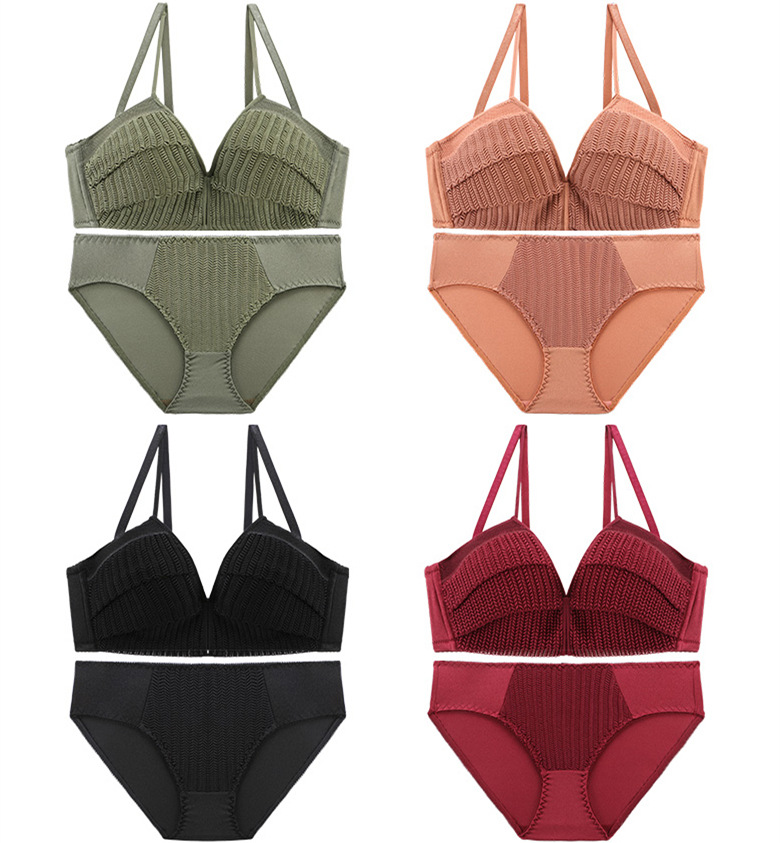 原版歌特薔薇性感蕾絲文胸套裝少女無鋼圈調整型聚攏無痕內衣小胸