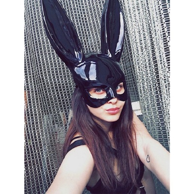 兔女郎面具 圣诞节面具酒吧KTV夜店 万圣节化妆舞会兔子耳朵面具|ru