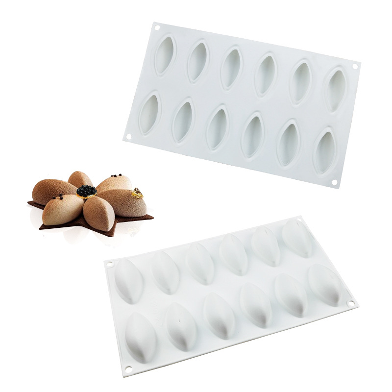 12连贝壳法式慕斯模硅胶蛋糕模具烘焙silicone cak