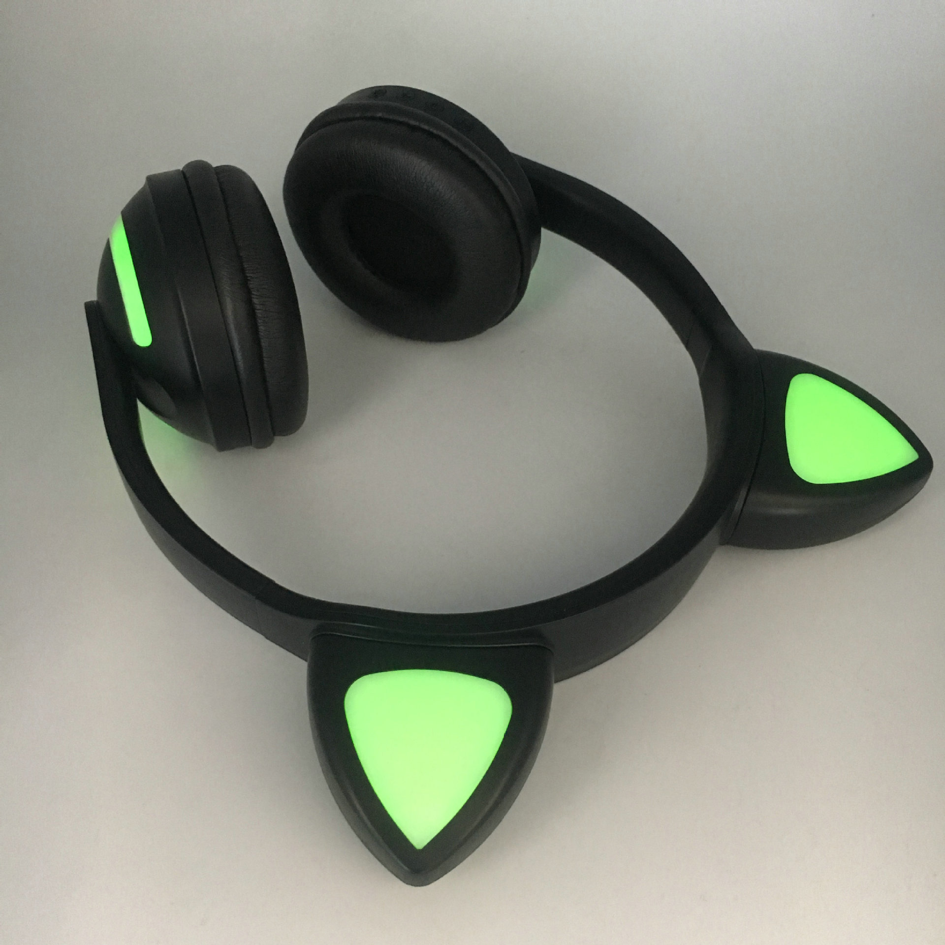 Headphones Flashing Earphone Cute Music With Cats Ear Headset Glowing