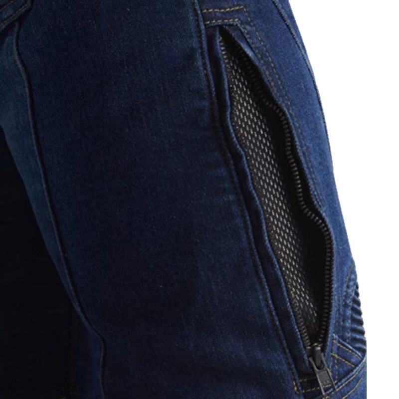 Pantalones de montar en motocicleta de invierno forrados de lana gruesa motocicleta caliente pantalones vaqueros resistentes a caídas para hombres y mujeres con equipo de protección