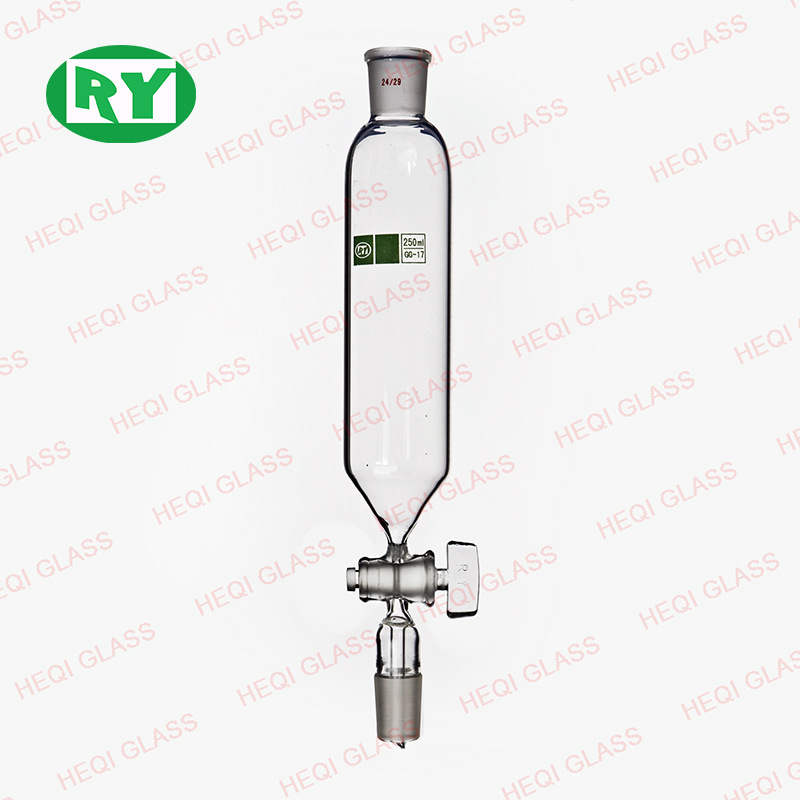 具玻璃节门筒形分液漏斗滴液漏斗标口 玻璃仪器 化学实验室