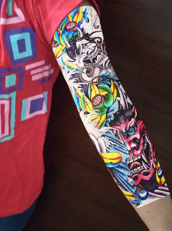 廠家直銷 全臂紋身貼 滿臂紋身大圖 花臂紋身貼紙外貿批發 MB-35