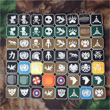 夜光迷你魔术贴章 PVC免洗胶贴臂章 户外战术包贴各种配饰