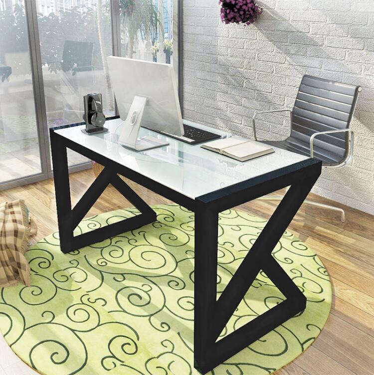 Simplicity modern Toughened glass The computer table Desktop household simple and easy originality notebook to work in an office desk wholesale
