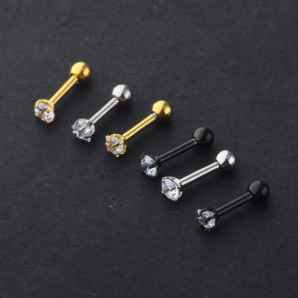 Pointed titanium steel lip stud product view