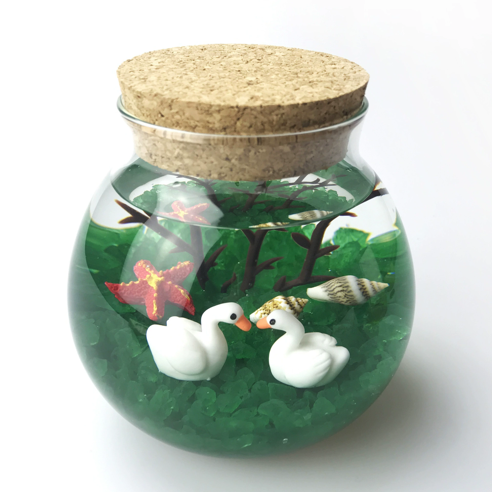 Счастливый микро пейзаж экологическая бутылка DIY гидропонное растение Творческий офис праздничный подарок костюм светящийся аквариум