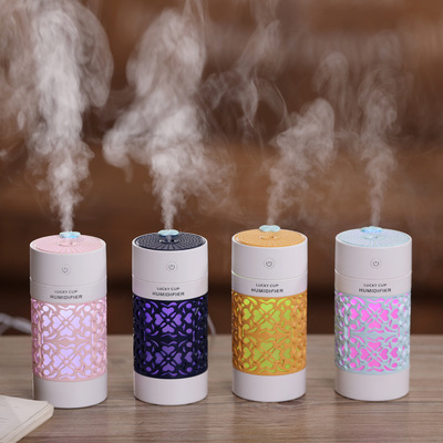 New products lucky humidifier vehicle Mini Portable usb Triple humidifier romantic Noctilucent Water spray